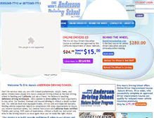 Tablet Screenshot of andersondrivingschool.net